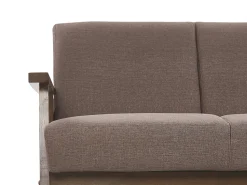 Beliani 3-Istuttava Sohva Kangas Ruskea Asnes New