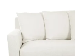 Beliani 3-Istuttava Sohva Kangas Valkoinen Gilja Store