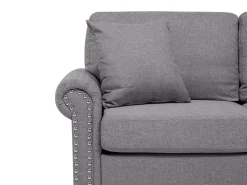 Beliani 2-Istuttava Sohva Kangas Vaaleanharmaa Otra Outlet