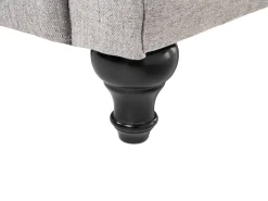 Beliani 3-Istuttava Sohva Kangas Vaaleanharmaa Chesterfield Store