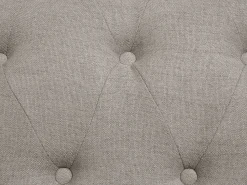 Beliani 3-Istuttava Sohva Kangas Vaaleanharmaa Chesterfield Store