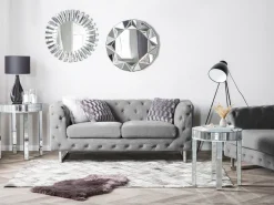 Beliani 2-Istuttava Sohva Kangas Vaaleanharmaa Vissland Shop