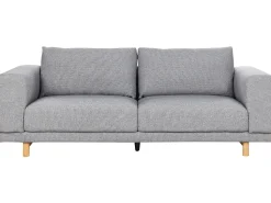 Beliani 3-Istuttava Sohva Kangas Vaaleanharmaa Nivala Shop