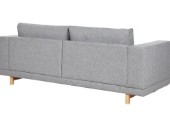 Beliani 3-Istuttava Sohva Kangas Vaaleanharmaa Nivala Shop