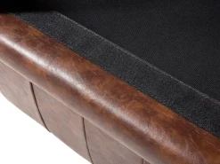 Beliani 3-Istuttava Sohva Keinonahka Kullanruskea Chesterfield Best Sale