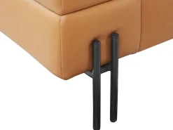 Beliani 3-Istuttava Sohva Keinonahka Ruskea Granna New