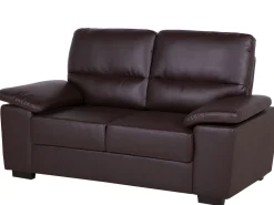 Beliani 2-Istuttava Sohva Keinonahka Ruskea Vogar Clearance