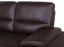 Beliani 2-Istuttava Sohva Keinonahka Ruskea Vogar Clearance