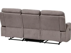 Beliani 3-Istuttava Sohva Manuaalisesti Saadettava Kangas Ruskeanharmaa Bergen Flash Sale