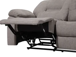 Beliani 3-Istuttava Sohva Manuaalisesti Saadettava Kangas Ruskeanharmaa Bergen Flash Sale