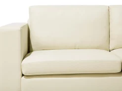 Beliani 3-Istuttava Sohva Nahka Kermanvalkoinen Helsinki Discount