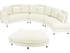 Beliani 7-Istuttava Sohva Nahka Kermanvalkoinen Rotunde Flash Sale