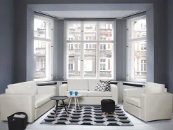 Beliani 2-Istuttava Sohva Nahka Valkoinen Helsinki Flash Sale