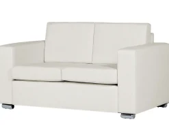 Beliani 2-Istuttava Sohva Nahka Valkoinen Helsinki Flash Sale
