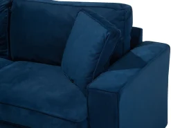 Beliani 3-Istuttava Sohva Sametti Laivastonsininen Falun Shop