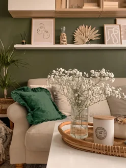 Beliani 3-Istuttava Sohva Sametti Luonnonvalkoinen Eike Store