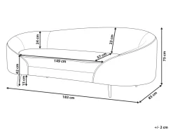 Beliani 3-Istuttava Sohva Sametti Smaragdinvihrea Savar Online
