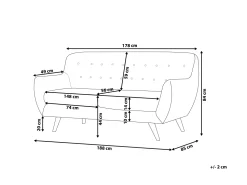 Beliani 3-Istuttava Sohva Sametti Smaragdinvihrea Bodo Discount