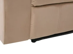 Beliani 3-Istuttava Sohva Sametti Sahkosaadettava Hiekanruskea Bergen Best Sale