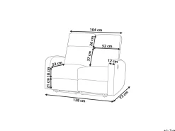 Beliani 2-Istuttava Sohva Sametti Sahkosaadettava Vaaleanharmaa Verdal Outlet