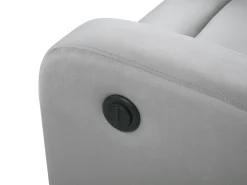 Beliani 2-Istuttava Sohva Sametti Sahkosaadettava Vaaleanharmaa Verdal Outlet