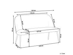 Beliani 2-Istuttava Sohva Sametti Tummanvihrea Osby New