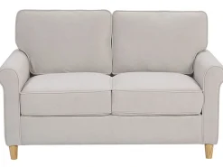 Beliani 2-Istuttava Sohva Sametti Vaalea Beige Ronneby Store