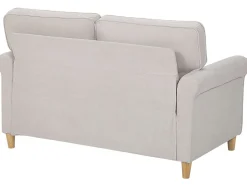 Beliani 2-Istuttava Sohva Sametti Vaalea Beige Ronneby Store