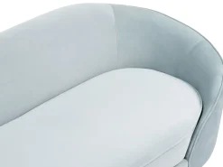 Beliani 3-Istuttava Sohva Sametti Vaaleansininen Savar Discount