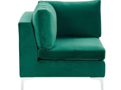 Beliani 3-Istuttava Sohva Sametti Vihrea Evja Hot