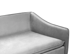 Beliani 4-Istuttava Sohva Sametti Vaaleanharmaa Aure Flash Sale