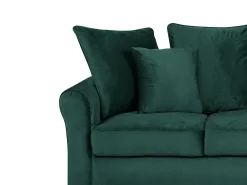 Beliani 3-Istuttava Sohva Samettinen Vihrea Bornholm Hot