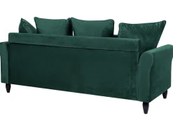 Beliani 3-Istuttava Sohva Samettinen Vihrea Bornholm Hot