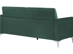 Beliani 3-Istuttava Sohva Samettinen Vihrea Fenes Outlet