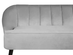 Beliani 3-Istuttava Sohva Samettinen Vaaleanharmaa Alsvag Hot