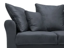 Beliani 3-Istuttava Sohva Samettinen Harmaa Bornholm Best