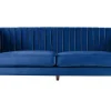 Beliani 3-Istuttava Sohva Samettinen Sininen Arvika Shop