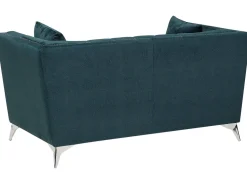 Beliani 2-Istuttava Sohva Samettinen Sinivihrea Gaula Cheap