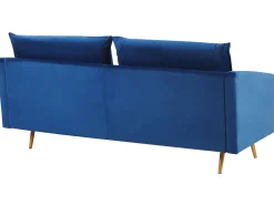 Beliani 3-Istuttava Sohva Samettinen Laivastonsininen Maura Clearance