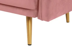 Beliani 2-Istuttava Sohva Samettinen Vaaleanpunainen Maura Clearance