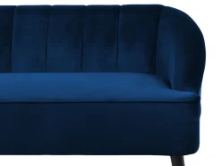 Beliani 3-Istuttava Sohva Samettinen Laivastonsininen Alsvag Hot