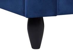 Beliani 3-Istuttava Sohva Samettinen Laivastonsininen Bornholm Fashion