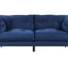 Beliani 3-Istuttava Sohva Samettinen Sininen Lenvik Outlet