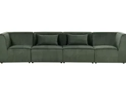 Beliani 4-Istuttava Sohva Vakosametti Tummanvihrea Lemvig Clearance