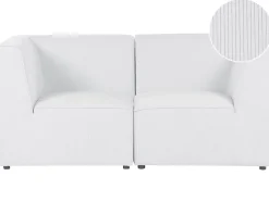 Beliani 2-Istuttava Sohva Vakosametti Luonnonvalkoinen Lemvig Online