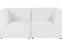 Beliani 2-Istuttava Sohva Vakosametti Luonnonvalkoinen Lemvig Online