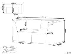 Beliani 2-Istuttava Sohva Vakosametti Tummanvihrea Lemvig New