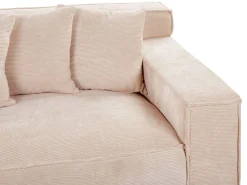 Beliani 3-Istuttava Sohva Vakosametti Lohenpunainen Viskan New