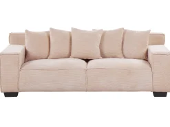 Beliani 3-Istuttava Sohva Vakosametti Lohenpunainen Viskan New