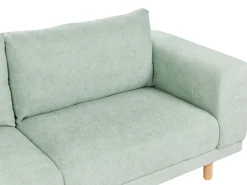 Beliani 3-Istuttava Sohva Vakosametti Mintunvihrea Nivala Store